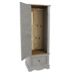 Core Corona armoire with mirrored door painted grey-36021