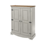 Core Grey Corona 2 door cupboard unit-36036