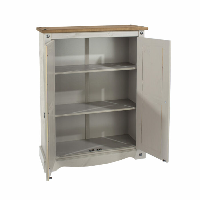 Core Grey Corona 2 door cupboard unit-36035