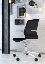 Elite Tempo Agile Seating Mesh Back Chair with Black Mesh & White Shell (Silver Base)-0