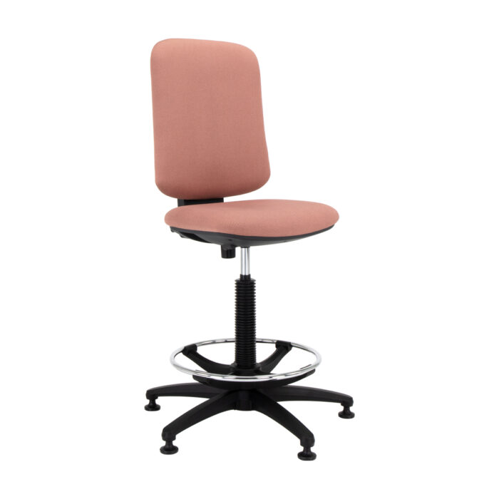 Elite Eden Upholstered Draughtsman Chair with Black Shell-0