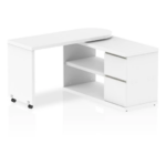 BIG DEALS Dynamic Fleur Smart Storage Desk - White or Grey Oak-0