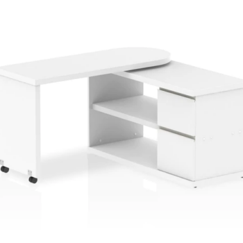 BIG DEALS Dynamic Fleur Smart Storage Desk - White or Grey Oak-0