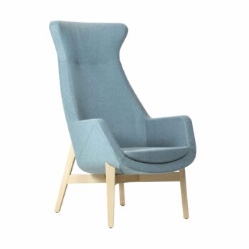 Elite Elipsa High Back Lounge Chair with Wooden Frame-0