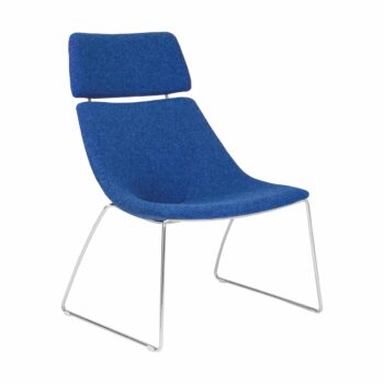 Elite Escape Sled Base Lounger Chair with Headrest-0