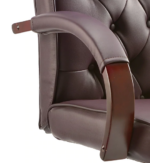 BIG DEALS Dynamic Chesterfield Leather Executive Chair - Burgundy-32598