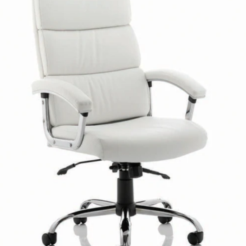 BIG DEALS Dynamic Desire Executive Chair - Medium or High Back - White Leather-0