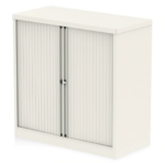 BIG DEALS Dynamic Qube by Bisley Tambour Cupboard (2 Sizes) - White or Goose Grey-32699