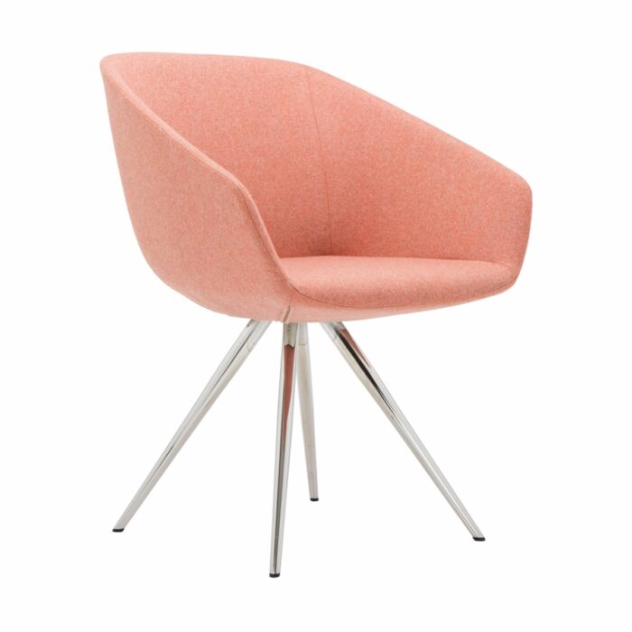 Elite Luma Lounge Chair with Chrome Pyramid Base-0