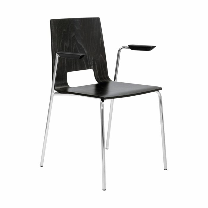 Elite Multiply 4 Legged Chair with Open Back & Arms-0