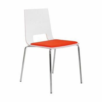 Elite Multiply 4 Legged Chair with Open Back & Upholstered Seat Pad-0
