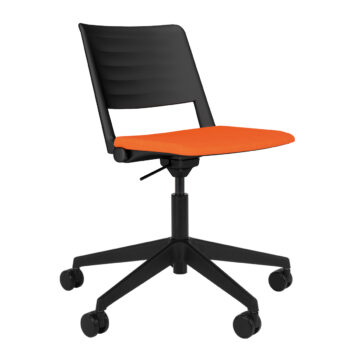 Elite Agile Seating Salto Swivel Chair with Upholstered Seat & Mesh Back-0