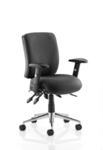 BIG DEALS Dynamic Chiro Medium Back Operator Chair - Black or Blue - (With or Without Arms)-32394