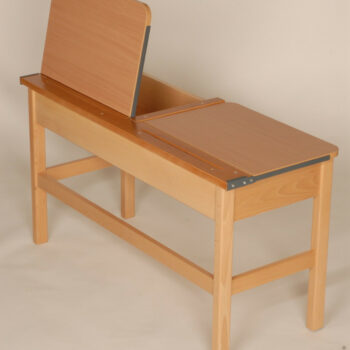 Traditional Wooden Storage Locker Desk - Double-0