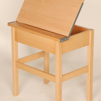 Traditional Wooden Storage Locker Desk - Single-0