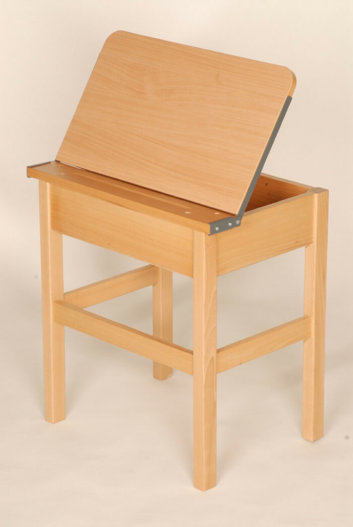 Traditional Wooden Storage Locker Desk - Single-0