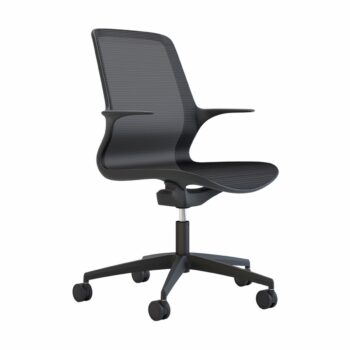 Elite Agile Seating Mesh Back Chair with Black Mesh & Black Shell-0