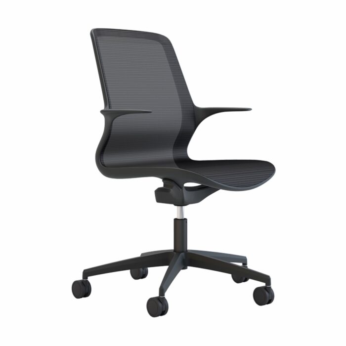 Elite Agile Seating Mesh Back Chair with Black Mesh & Black Shell-0