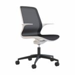 Elite Agile Seating Mesh Back Chair with Black Mesh & White Shell-0