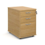 DAMS Tall Mobile Wooden Pedestal 3 Drawer-33087