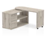 BIG DEALS Dynamic Fleur Smart Storage Desk - White or Grey Oak-32673