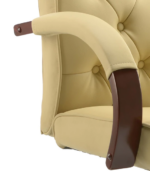 BIG DEALS Dynamic Chesterfield Leather Executive Chair - Cream-32607