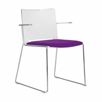 Elite Vice Versa Multi-Purpose Seating Chair with Polypropylene Shell, Arms & Upholstered Seat-0