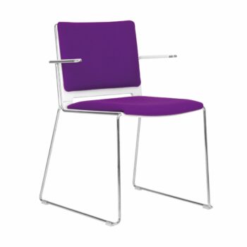 Elite Vice Versa Multi-Purpose Seating Chair with Polypropylene Shell, Arms & Upholstered Seat & Back-0