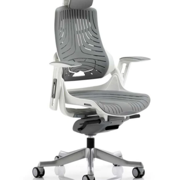 BIG DEALS Dynamic Zure Executive Chair - Black or White Seat, White Shell-0