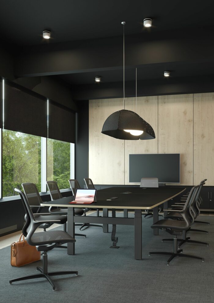 Elite Agile Seating Mesh Back Meeting Chair with Black Mesh & Black Shell-33655