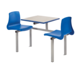 Metalliform 2 seater table & NP chairs-0