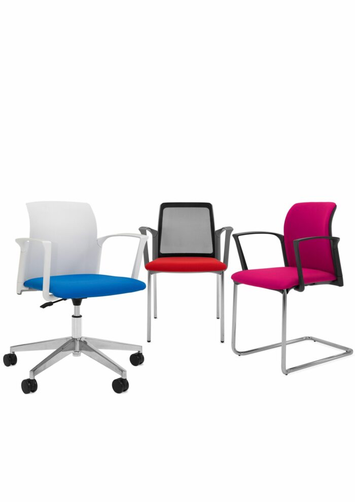 Elite Leola Fully Upholstered Swivel Chair with Polypropylene Shell-36406