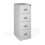 BIG DEALS DAMS Steel 4 drawer contract filing cabinet 1320mm high - light grey-0