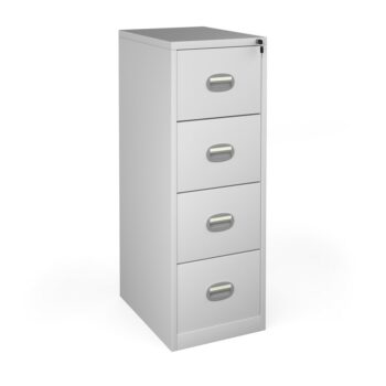 BIG DEALS DAMS Steel 4 drawer contract filing cabinet 1320mm high - light grey-0