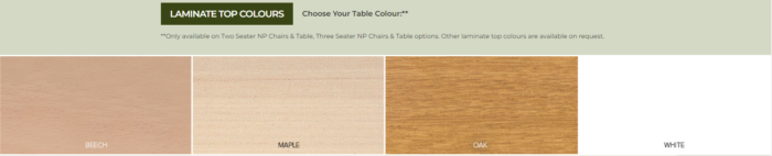 Metalliform beam seating with table - 2 or 3 seat-38262