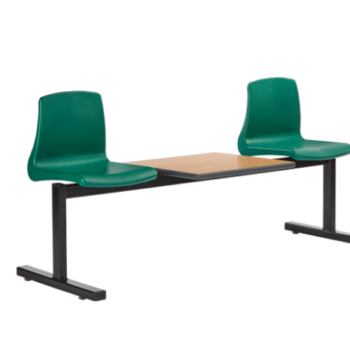 Metalliform beam seating with table - 2 or 3 seat-0
