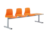 Metalliform beam seating with table - 2 or 3 seat-38257