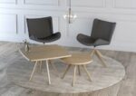 Elite Myla Medium Back Fully Upholstered with Swivel Wooden Pyramid Base-36925