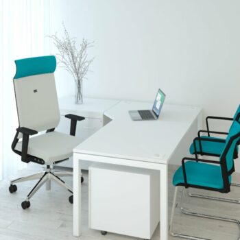 Elite Matrix Height Settable Angular Workstation - 16 Size Options and 10 Colour Options-37777