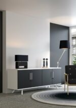 Elite Flare 4 Door Boardroom Storage Unit - 2 Size Options and Multiple Colour Options-38207
