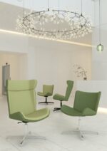 Elite Myla Medium Back Fully Upholstered Chair with 4 Star Base-36914