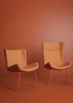 Elite Myla Medium Back Fully Upholstered Sled Base Chair-36941