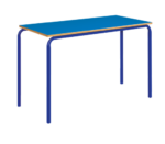 Metalliform Crushed Bent Rectangular Table, Choice of colours MDF edge-0