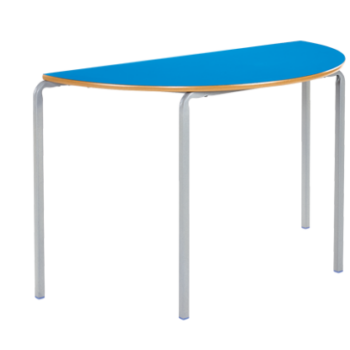 Metalliform Crushed Bent Semi Circular Table MDF edge-0