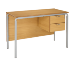 Metalliform Teachers Desk Crushed Bent Frame Duraform edge -0