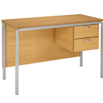 Metalliform Teachers Desk Crushed Bent Frame Duraform edge -0