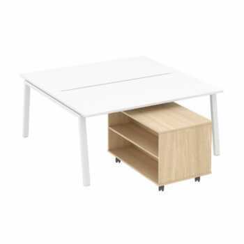 Elite Double Sided Mobile Storage Unit - Optional Seat Pad and 10 Colour Options-0
