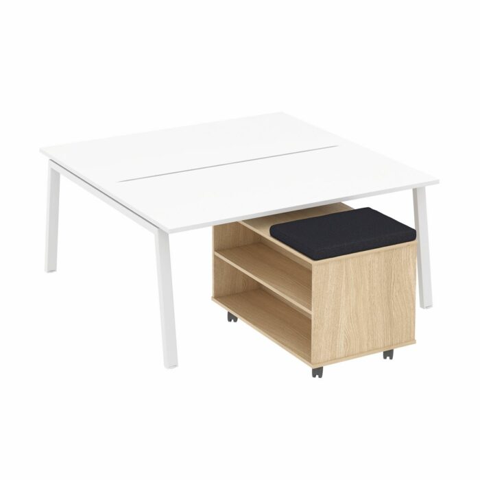 Elite Double Sided Mobile Storage Unit - Optional Seat Pad and 10 Colour Options-38323