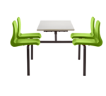 Metalliform four seater canteen table and NP chairs -0
