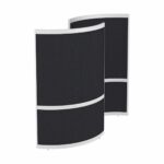 Elite Single Huddle Curved Screen with Bottom and Top Fabric Panels - Multiple Fabric Options-0